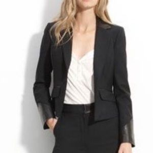Elizabeth and James Ashford Blazer with Leather Accents